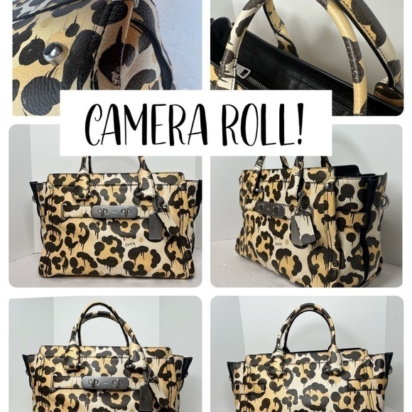 Coach Wild Beast Leopard Swagger Cheetah Animal Print Runway Purse Bag Handbag - Picture 16 of 16